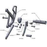 05-0129 Kawasaki Ninja 650 2009-11 Rearset Kit w/Shift Pedal - Woodcraft Technologies