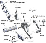 05-0151B Kawasaki ZX636 Complete Rearset Kit - STD/GP Shift