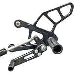 05-0152B Kawasaki Ninja ZX636 2019-20  - Complete Rearset Kit w/ Pedals - GP Shift W/ OEM QS - Woodcraft Technologies