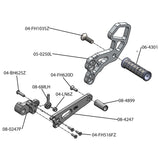 05-0250B Suzuki GSXR600 2011-20 GSXR750 2011-20 GSXR1000 2009-16 GSXR1000SE 2014 Complete Rearset Kit w/ Pedals - STD/GP Shift - Woodcraft Technologies