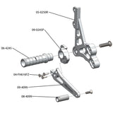 05-0250B Suzuki GSXR600 2011-20 GSXR750 2011-20 GSXR1000 2009-16 GSXR1000SE 2014 Complete Rearset Kit w/ Pedals - STD/GP Shift - Woodcraft Technologies