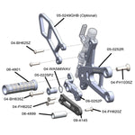 05-0252B Suzuki GSXR1000 2017-2020 GSXR1000R 2017-2020 Complete Rearset Kit w/ Pedals - STD/GP Shift - Woodcraft Technologies