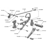 05-0338 Honda CBR600RR 2007-2020 Rearset w/Shift Pedal - Woodcraft Technologies