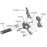 05-0338 Honda CBR600RR 2007-2020 Rearset w/Shift Pedal - Woodcraft Technologies