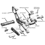 05-0403B Yamaha R3 2015-20 MT03 2018-20 Complete Rearset Kit w/ Pedals - STD Shift - Woodcraft Technologies