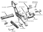 05-0404B Yamaha R3 2015-20 MT03 2018-20  Complete Rearset Kit w/ Pedals - GP Shift - Woodcraft Technologies