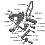 05-0409B Yamaha FZ09 2014-17 FJ09 2015-17 XSR900 2016-20 Tracer900 2019-20 MT09 2018-20 Complete Rearset Kit w/ Pedals - STD/GP Shift - Woodcraft Technologies