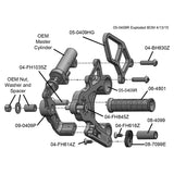 05-0409B Yamaha FZ09 2014-17 FJ09 2015-17 XSR900 2016-20 Tracer900 2019-20 MT09 2018-20 Complete Rearset Kit w/ Pedals - STD/GP Shift - Woodcraft Technologies