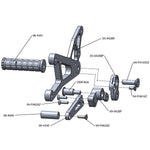 05-0425 Yamaha YZF-R1 2004-06 YZF-R1LE 2004-06 Rearset - Woodcraft Technologies