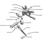 05-0448B Yamaha YZF-R6 2006-2016 Complete Rearset Kit w/ Pedals - STD Shift - Woodcraft Technologies