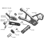 05-0454B Yamaha YZF-R1 2015-20 YZF-R1M 2015-20 YZF-R1S 2015-19 Complete Rearset Kit w/ Pedals - STD/GP Shift - Woodcraft Technologies