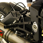 05-0502B Triumph Daytona 675 2013-17 Daytona 675R 2013-17 Complete Rearset Kit w/ Pedals - STD Shift w/o QS - Woodcraft Technologies