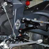 05-0507B Triumph Daytona 675 2013-17 Daytona 675R 2013-17 Complete Rearset Kit w/ Pedals - GP Shift w/ QS - Woodcraft Technologies