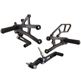 05-0508B Triumph Street Triple 2013-17 Complete Rearset Kit w/ Pedals - GP Shift w/o QS - Woodcraft Technologies