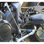 05-0508B Triumph Street Triple 2013-17 Complete Rearset Kit w/ Pedals - GP Shift w/o QS - Woodcraft Technologies