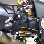 05-0508B Triumph Street Triple 2013-17 Complete Rearset Kit w/ Pedals - GP Shift w/o QS - Woodcraft Technologies