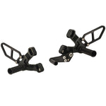 05-0640 Ducati 848 2008-11, 1098 2007-09 1198 2008-11, 848 EVO 2011-13 Rearset Black - Woodcraft Technologies