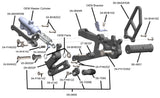 05-0658B 2020 Ducati Panigale V4/V4S Streetfighter complete rearset - Woodcraft Technologies