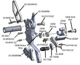 05-0698B Ducati Hypermotard 698 Mono Rearset Kit - STD Shift