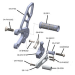 05-0745B Aprilia RSV4 , Tuono V4 GP Shift  Complete Rearset W/Pedals