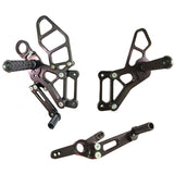 05-0755B BMW S1000RR 2015-19 All Models Complete Rearset Kit w/ Pedals - STD/GP Shift - Woodcraft Technologies