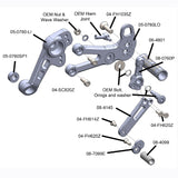 05-0760B Aprilia RS660 Rearset Kit Complete W/Pedals