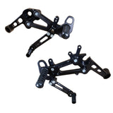 05-0760B Aprilia RS660 2021 Adjustable Rearset Kit Complete W/Pedals - Woodcraft Technologies