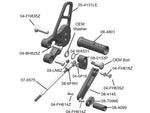 05-4133B Kawasaki Ninja 300 2013-2017 Complete Rearset Kit w/ Pedals - STD/GP Shift - Woodcraft Technologies