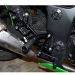 05-4133B Kawasaki Ninja 300 2013-2017 Complete Rearset Kit w/ Pedals - STD/GP Shift - Woodcraft Technologies