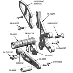 05-4225B Suzuki SV650 - STD Shift  Complete Rearset W/Pedals - Woodcraft Technologies