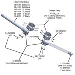 1 Inch Clipon Risers (with standard 7/8" bars) - Woodcraft Technologies