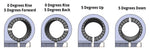 35mm Rise Front Mount Adjustable Angle Clipon Risers (with standard 7/8" bars)