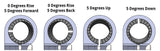 35mm Rise Front Mount Adjustable Angle Clipon Risers (with standard 7/8" bars)