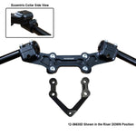 Ducati Monster 1200R 2016-19 Front Mount 35mm Eccentric Adapter Plate  W/Steering Damper Mount, Black Bars