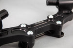 Ducati Monster 1200 '14-16 Front Mount 35mm Eccentric Adapter Plate Assembly, Black Bars - Woodcraft Technologies