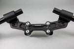 Ducati Monster 1200 '14-16 Front Mount 35mm Eccentric Adapter Plate Assembly, Black Bars - Woodcraft Technologies