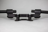 Ducati Monster 1200 '14-16 Front Mount 35mm Eccentric Adapter Plate Assembly, Black Bars - Woodcraft Technologies