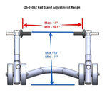 25-01052 Adjustable Rear Pad Stand - Woodcraft Technologies