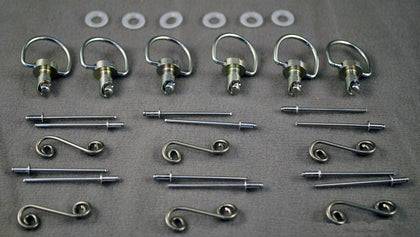 71-7099 Dzus Bodywork Fastener Kit - Rivet Type - Pkg 6 - Woodcraft Technologies